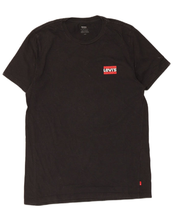 Мужская футболка Levi's, большой черный хлопок