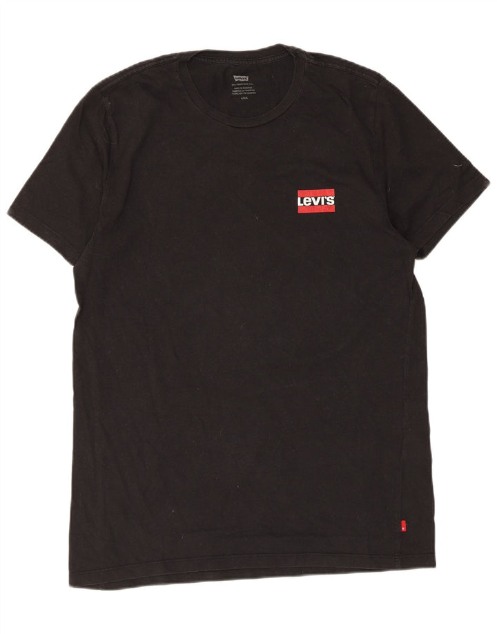 Мужская футболка Levi's, большой черный хлопок