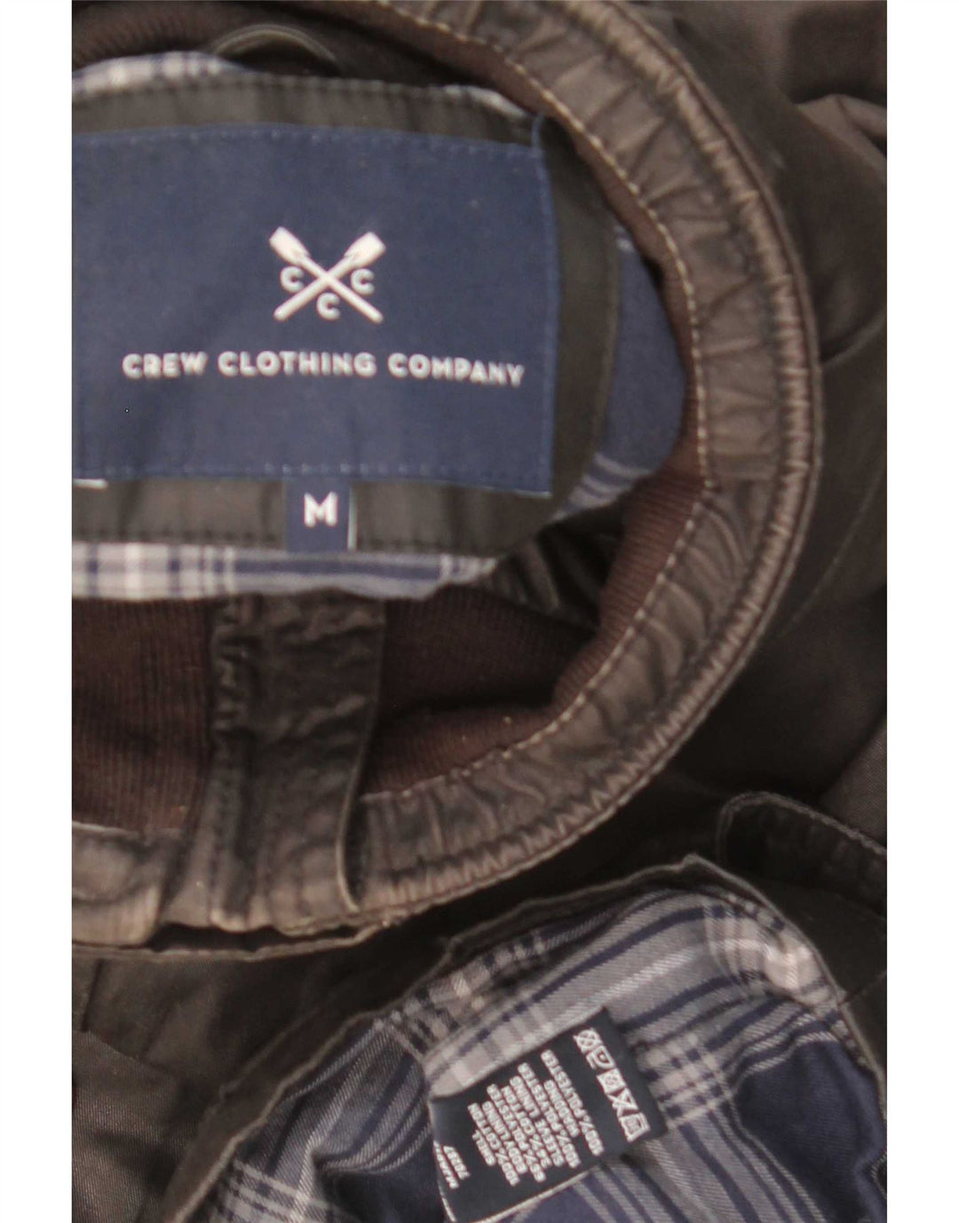 Мужская куртка из вощеного хлопка Crew Clothing UK 38, средний черный хлопок