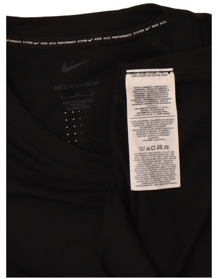 Мужская футболка Nike Dri Fit, большой черный полиэстер