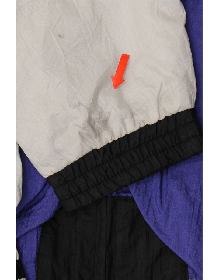 VINTAGE Mens Bomber Jacket UK 38 Medium Blue Colourblock Vintage Vintage and Second-Hand Vintage from Messina Hembry 