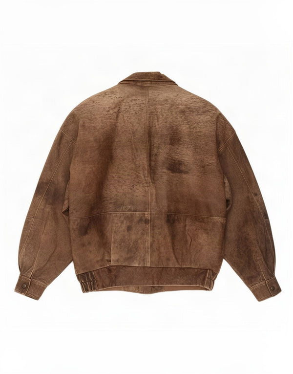 Винтажная мужская кожаная куртка UK 42 XL Коричневая