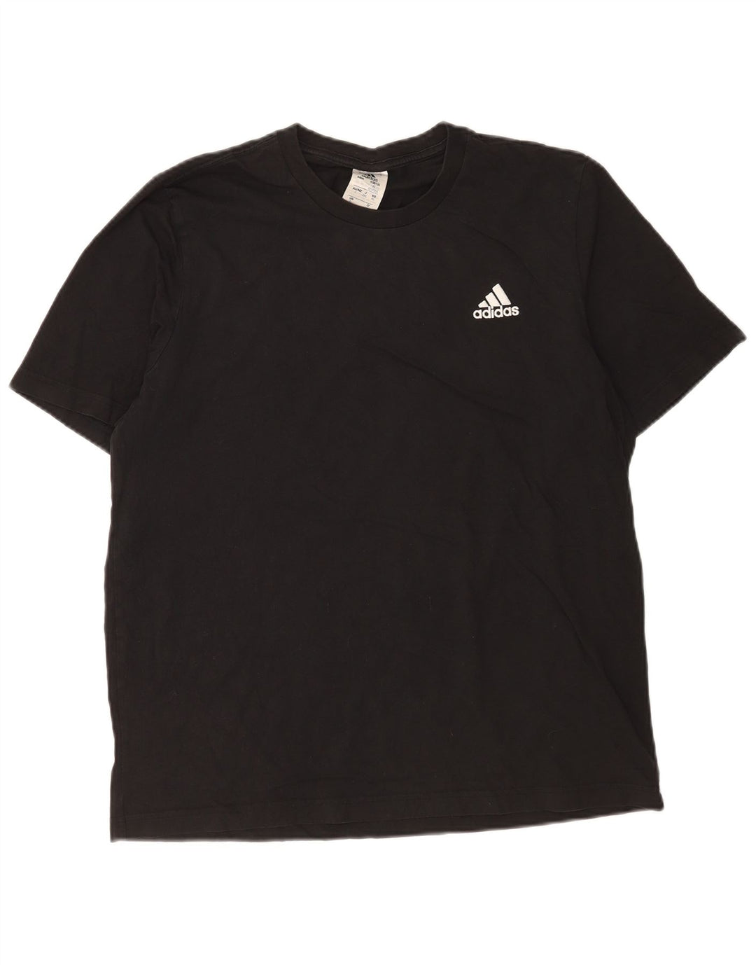 Мужская футболка Adidas Top большого размера из хлопка черного цвета