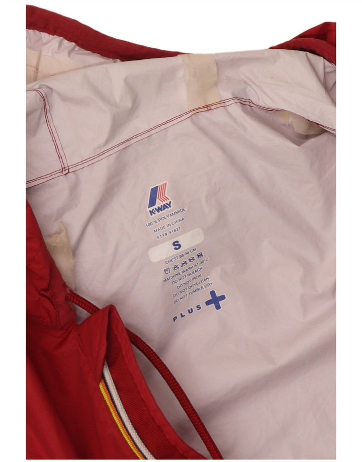 Мужская дождевик с капюшоном K-Way UK 10, маленький красный, полиамид