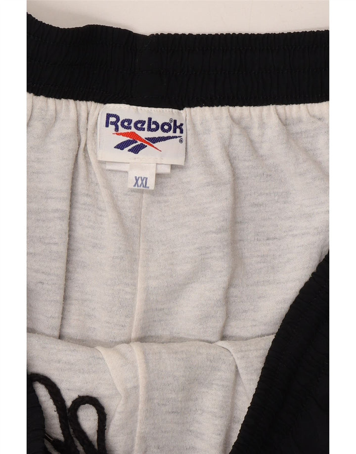 REEBOK Mens Tracksuit Trousers Joggers 2XL  Black Polyamide Vintage Reebok and Second-Hand Reebok from Messina Hembry 