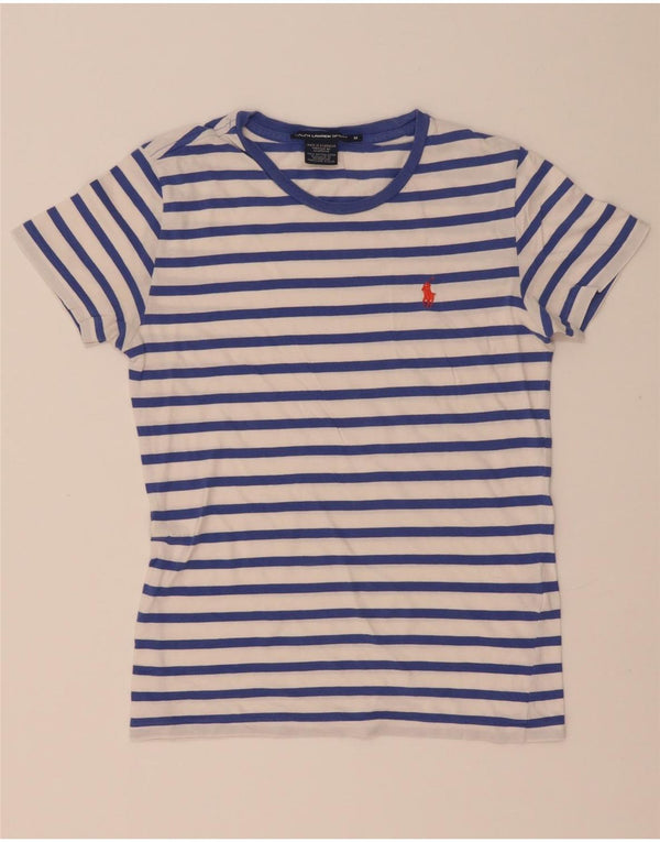 Женская футболка Ralph Lauren Top UK 12, хлопок средней длины в белую полоску