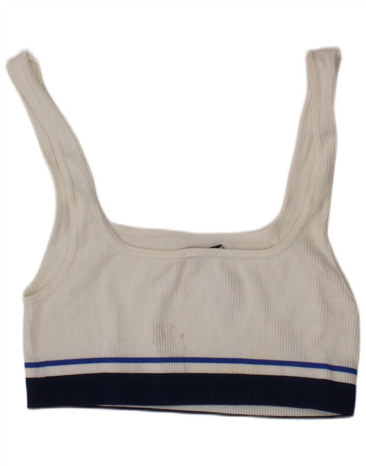 ZARA Womens Sport Bra Vest Top Medium/Large White Nylon