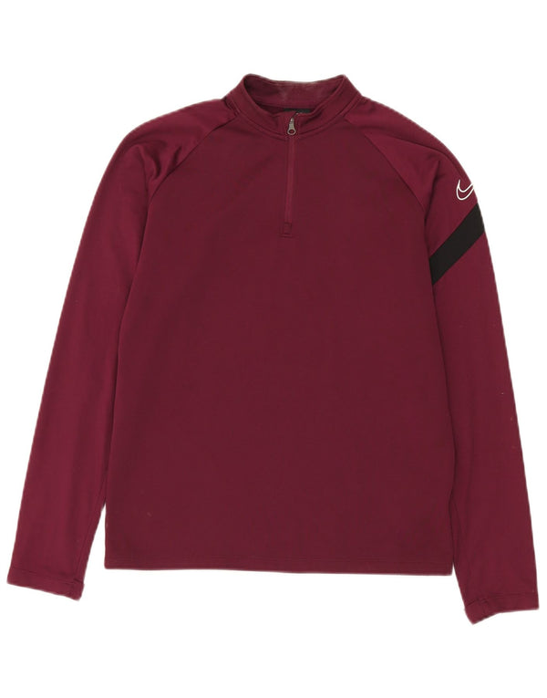 Пуловер с графическим принтом Nike для мальчиков Dri Fit, спортивный костюм, большой бордовый цвет, 12–13 лет