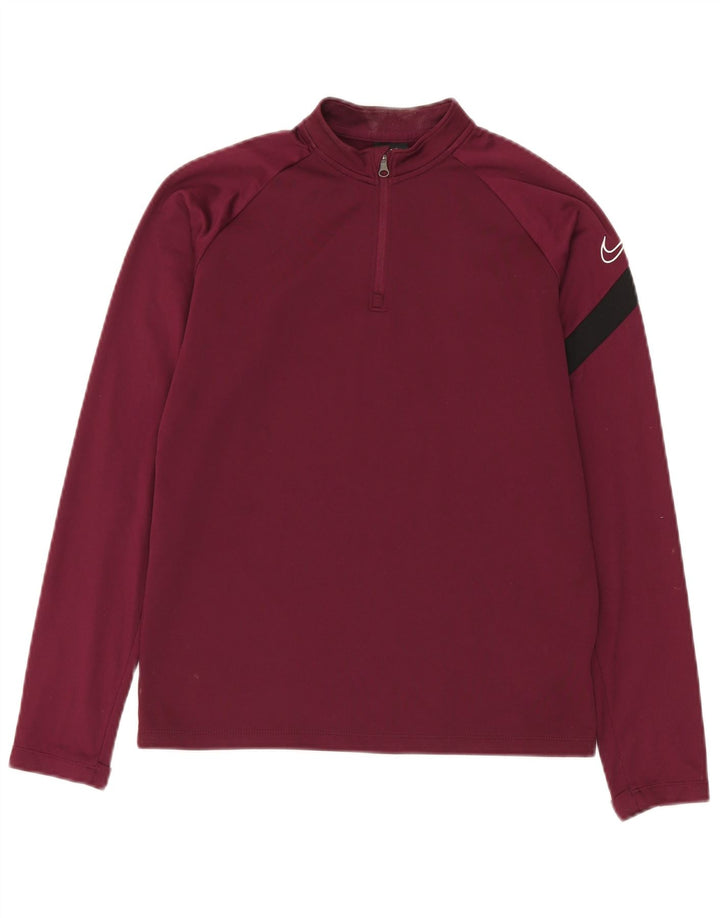 Пуловер с графическим принтом Nike для мальчиков Dri Fit, спортивный костюм, большой бордовый цвет, 12–13 лет