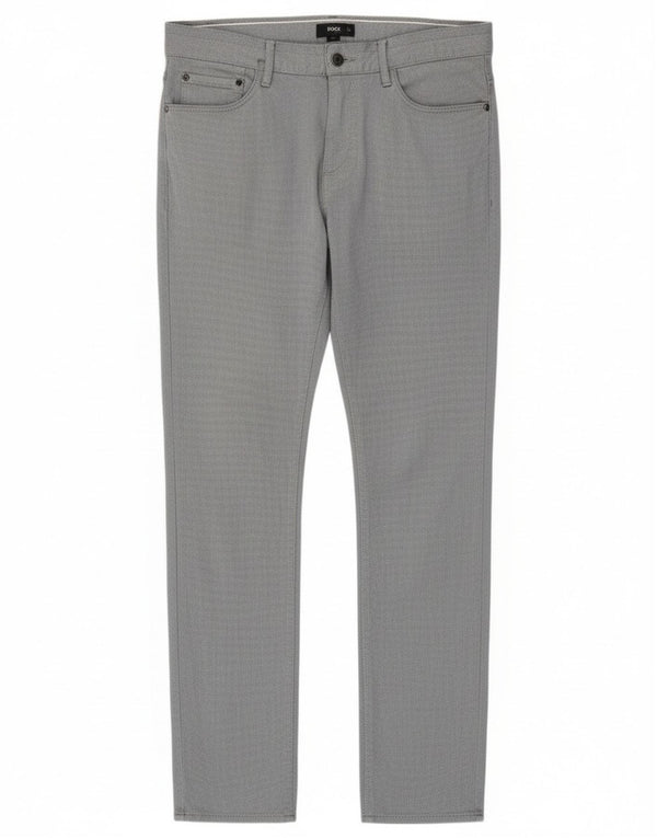 Мужские повседневные узкие брюки Hugo Boss W33 L32, синий хлопок