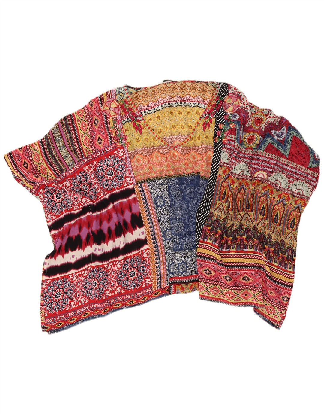 Женская блузка оверсайз DESIGUAL UK 14, средний разноцветный пейсли