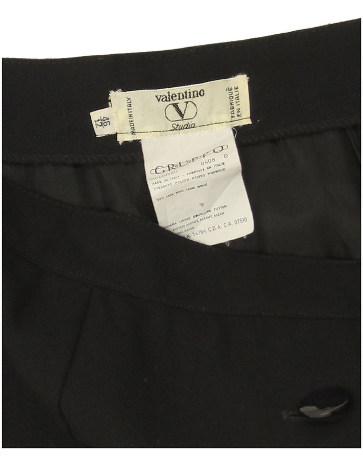 Женская прямая юбка Valentino IT 46, большая W32, черная шерсть