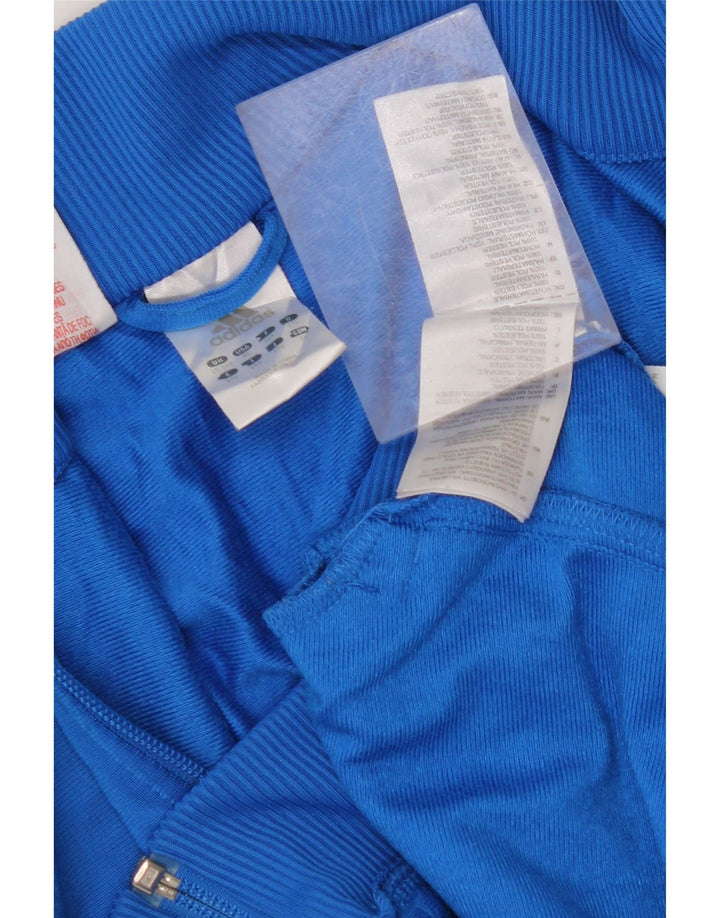 Спортивный костюм ADIDAS для мальчиков, верхняя куртка 15–16 лет, синий полиэстер с цветными блоками