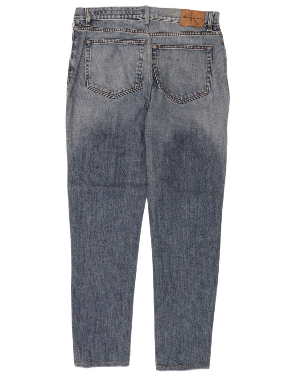 CALVIN KLEIN Mens Slim Jeans W36 L30 Blue Cotton