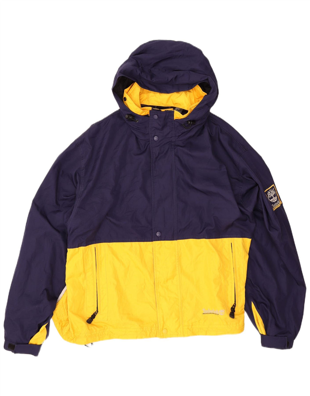 Мужская дождевик с капюшоном Timberland UK 42 XL Темно-синий Полиэстер с цветными блоками