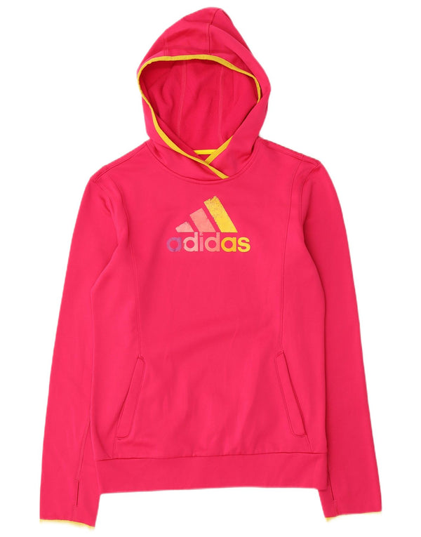 Женский джемпер с капюшоном Adidas Climawarm, Великобритания, 8/10, маленький розовый, полиэстер