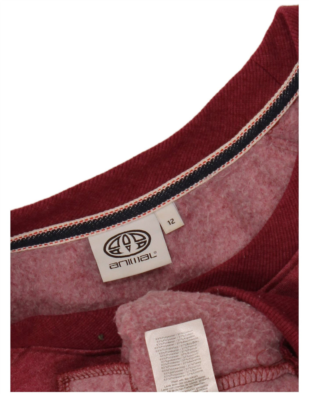 Женский свитер с рисунком ANIMAL UK 12, средний бордовый полиэстер