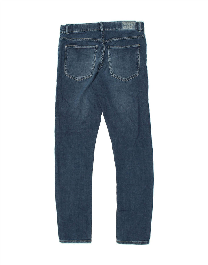MURPHY & NYE Girls Skinny Jeans 13-14 Years W30 L28  Navy Blue Cotton | Vintage Murphy & Nye | Thrift | Second-Hand Murphy & Nye | Used Clothing | Messina Hembry 