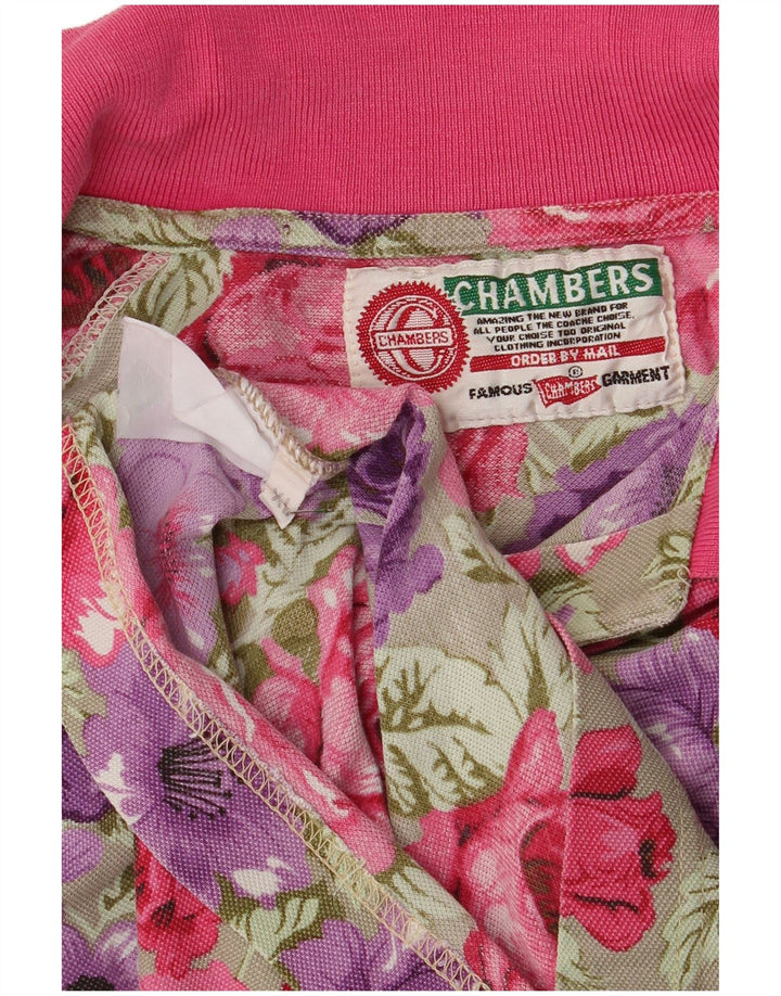 Женская рубашка поло Chambers UK 18 XL Разноцветный цветочный принт