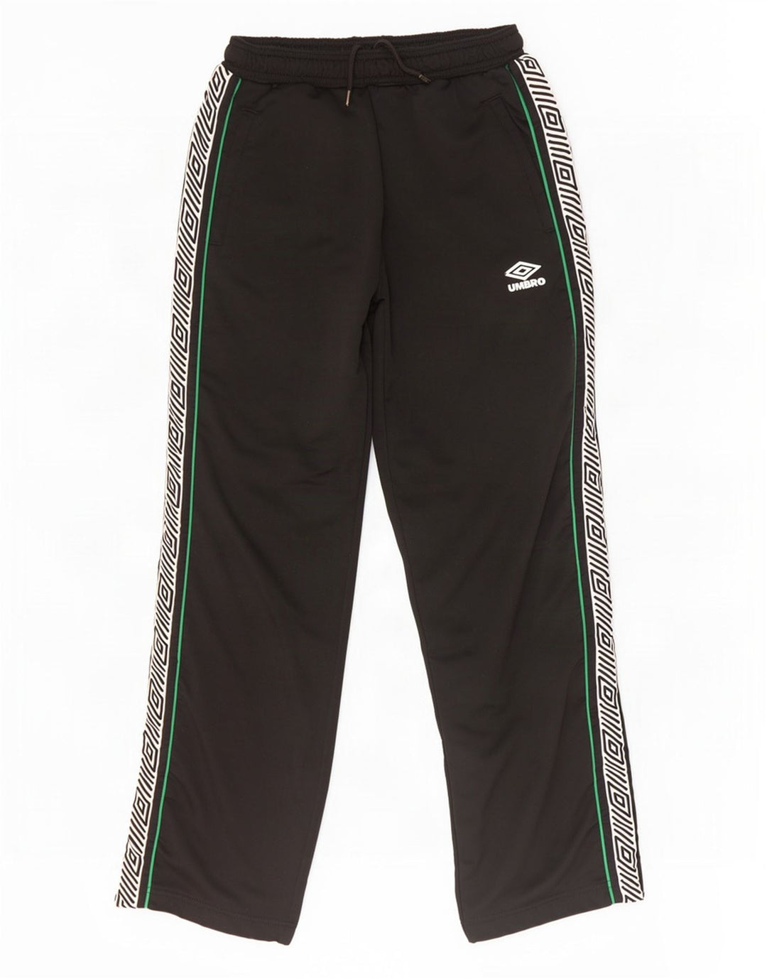 Umbro Мужские спортивные брюки с графическим рисунком, большие черные полиэстер с цветными блоками