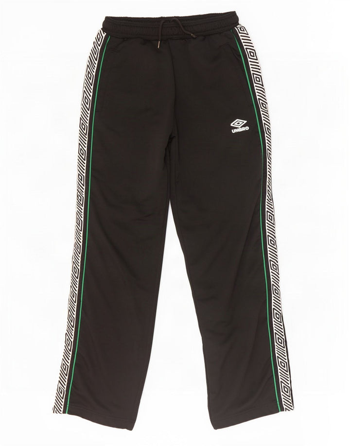 Umbro Мужские спортивные брюки с графическим рисунком, большие черные полиэстер с цветными блоками