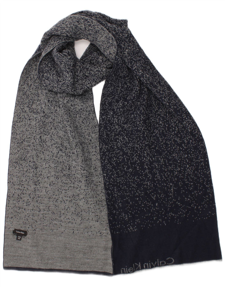 Мужской прямоугольный шарф Calvin Klein, один размер, темно-синий в крапинку