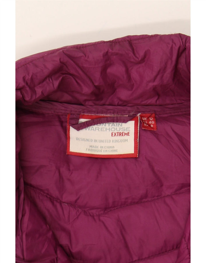 MOUNTAIN WAREHOUSE Womens Padded Jacket UK 12 Medium Burgundy Vintage Mountain Warehouse and Second-Hand Mountain Warehouse from Messina Hembry 