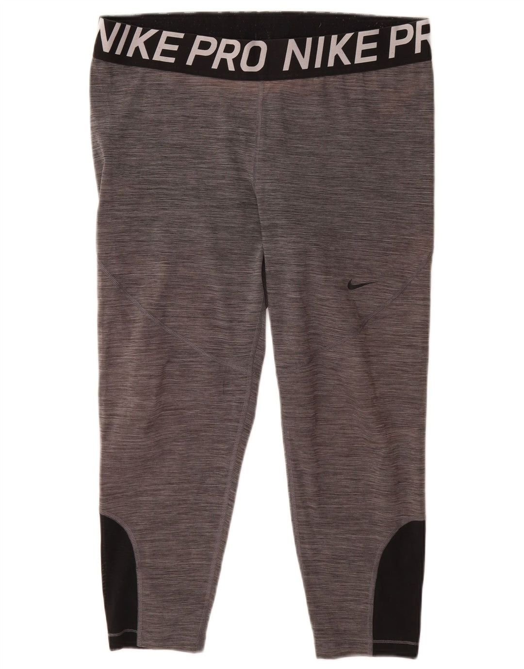 Женские леггинсы-капри NIKE Dri Fit с рисунком, Великобритания, 20, 2XL, серые с цветными блоками