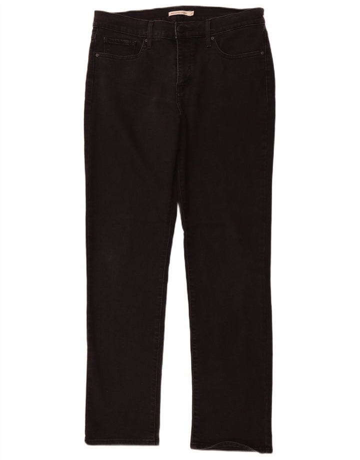 Женские прямые джинсы LEVI'S 314 W32 L32, черный хлопок