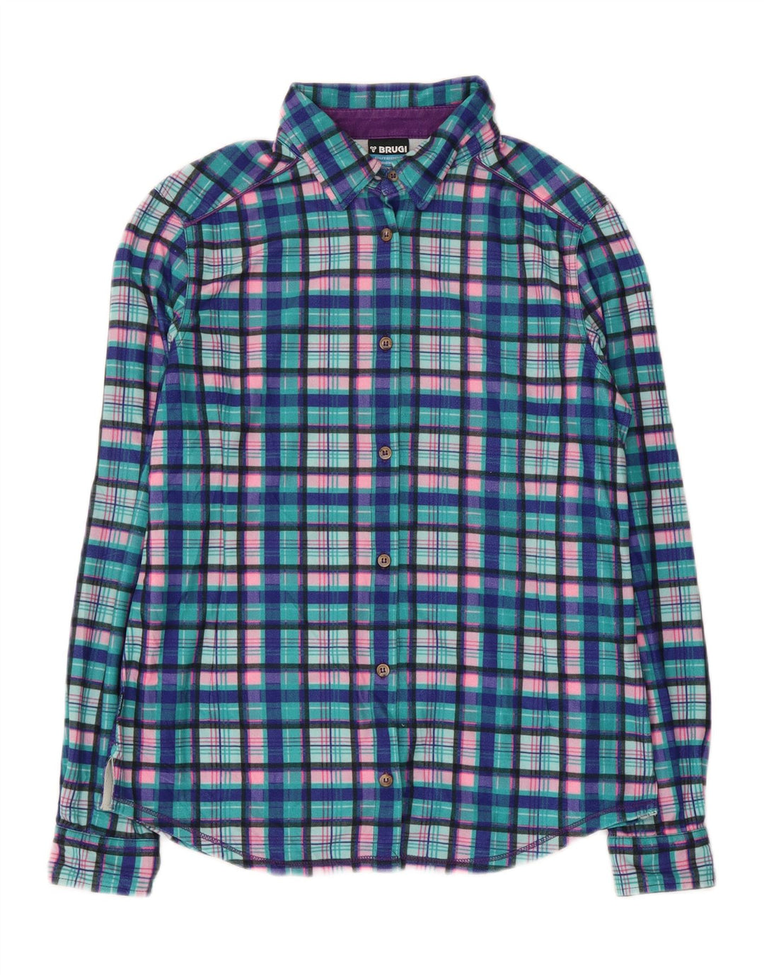 Женская фланелевая рубашка BRUGI UK 14, большая синяя клетка