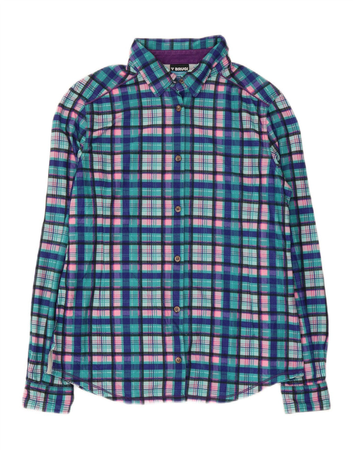 Женская фланелевая рубашка BRUGI UK 14, большая синяя клетка