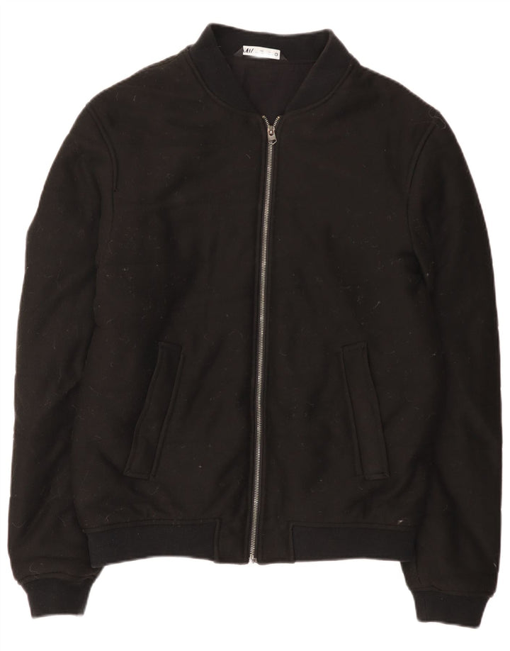 Мужская куртка-бомбер Zara UK 40, большая черная, хлопковая