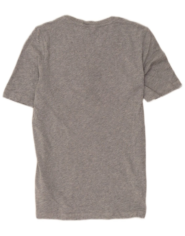 Женская футболка с рисунком Tommy Hilfiger Top UK 2 2XS Серый хлопок