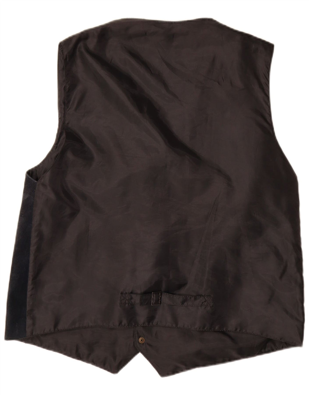 Винтажный мужской замшевый жилет среднего темно-синего цвета