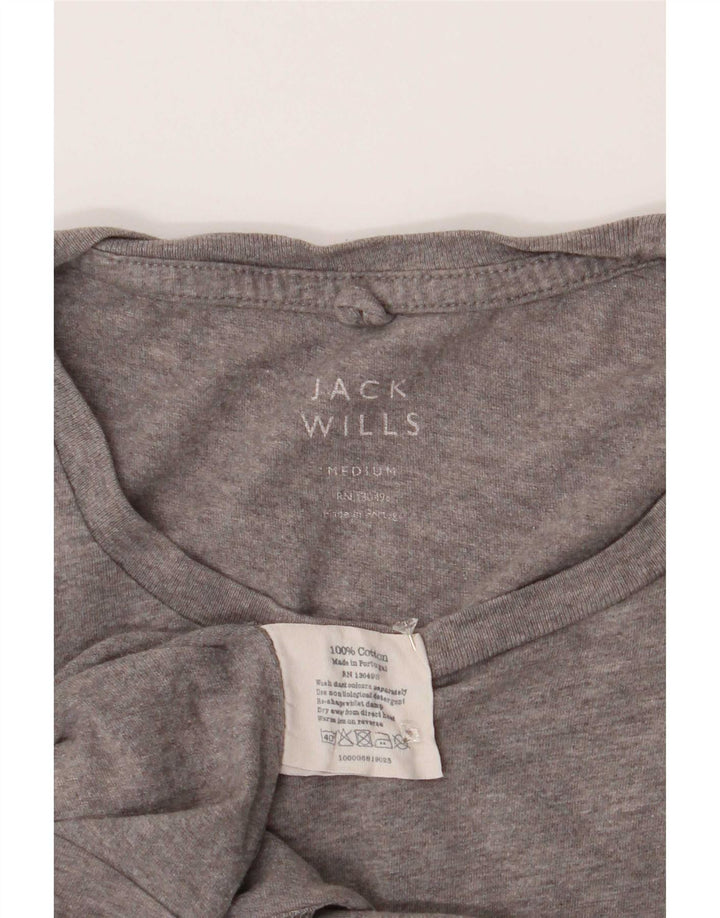 Мужская футболка Jack Wills из хлопка среднего серого цвета с крапинками