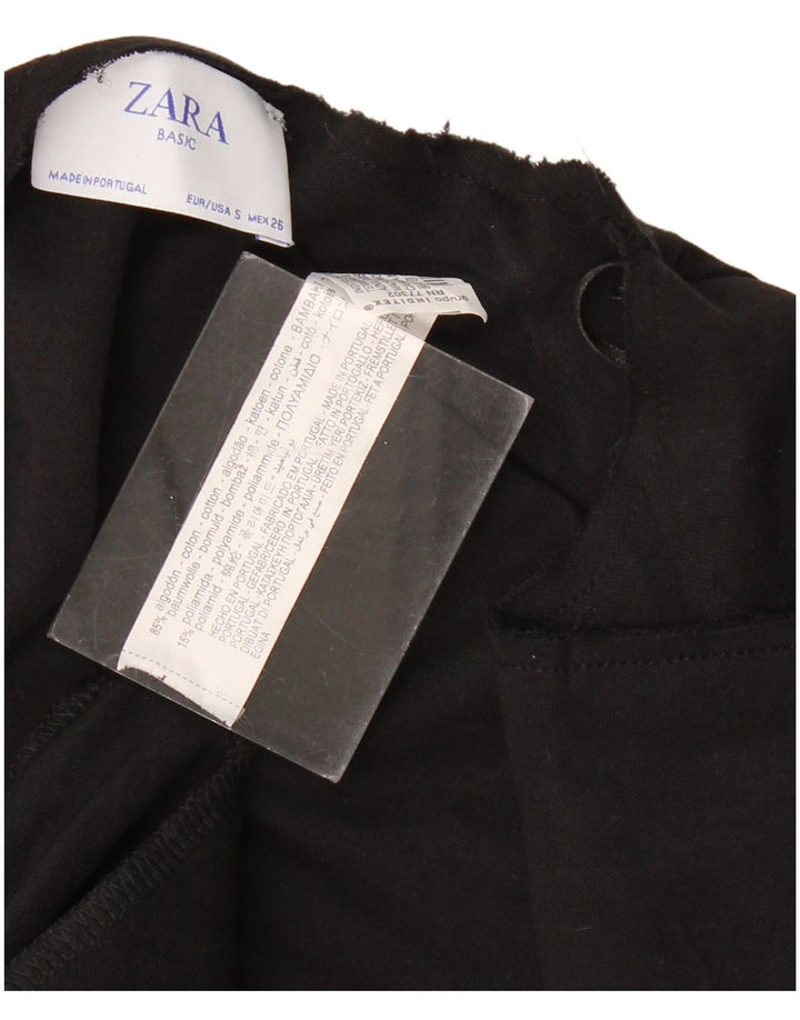 Женский удлиненный кардиган большого размера Zara UK 10, маленький черный хлопок