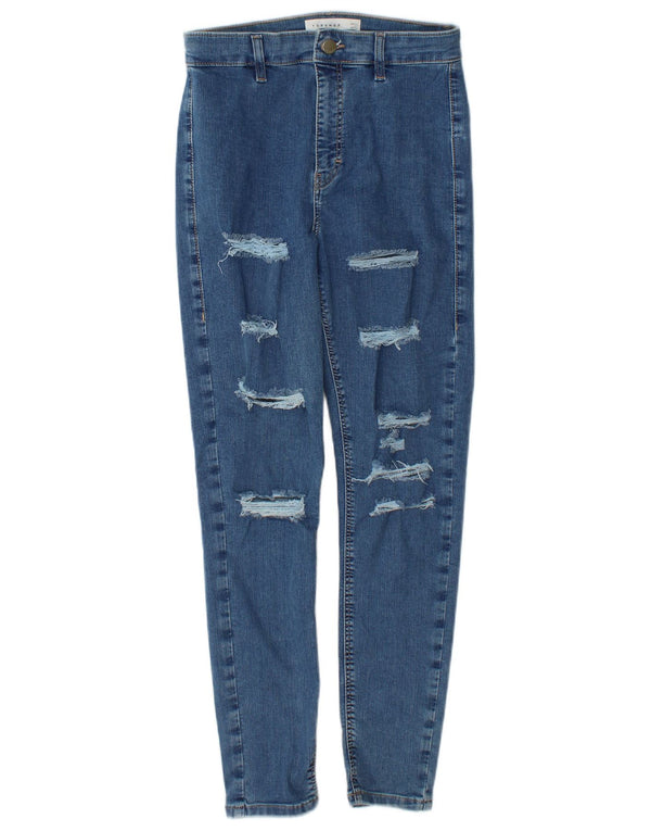 Женские потертые джинсы скинни Topshop Joni W28 L27, синий хлопок