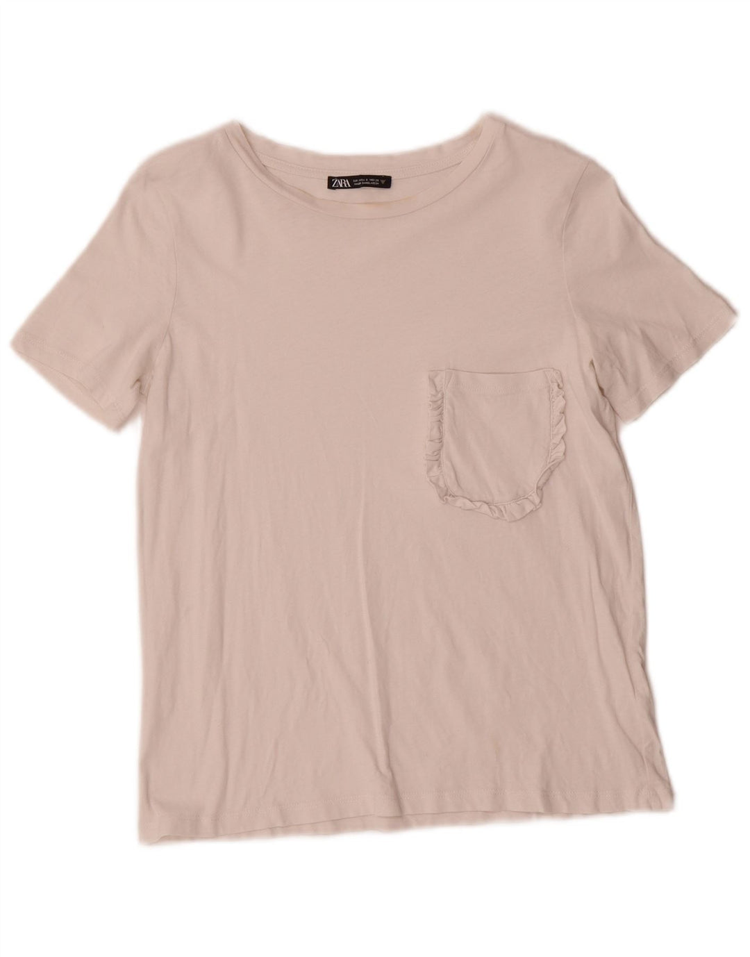 Женская футболка Zara Top UK 10, маленькая белая