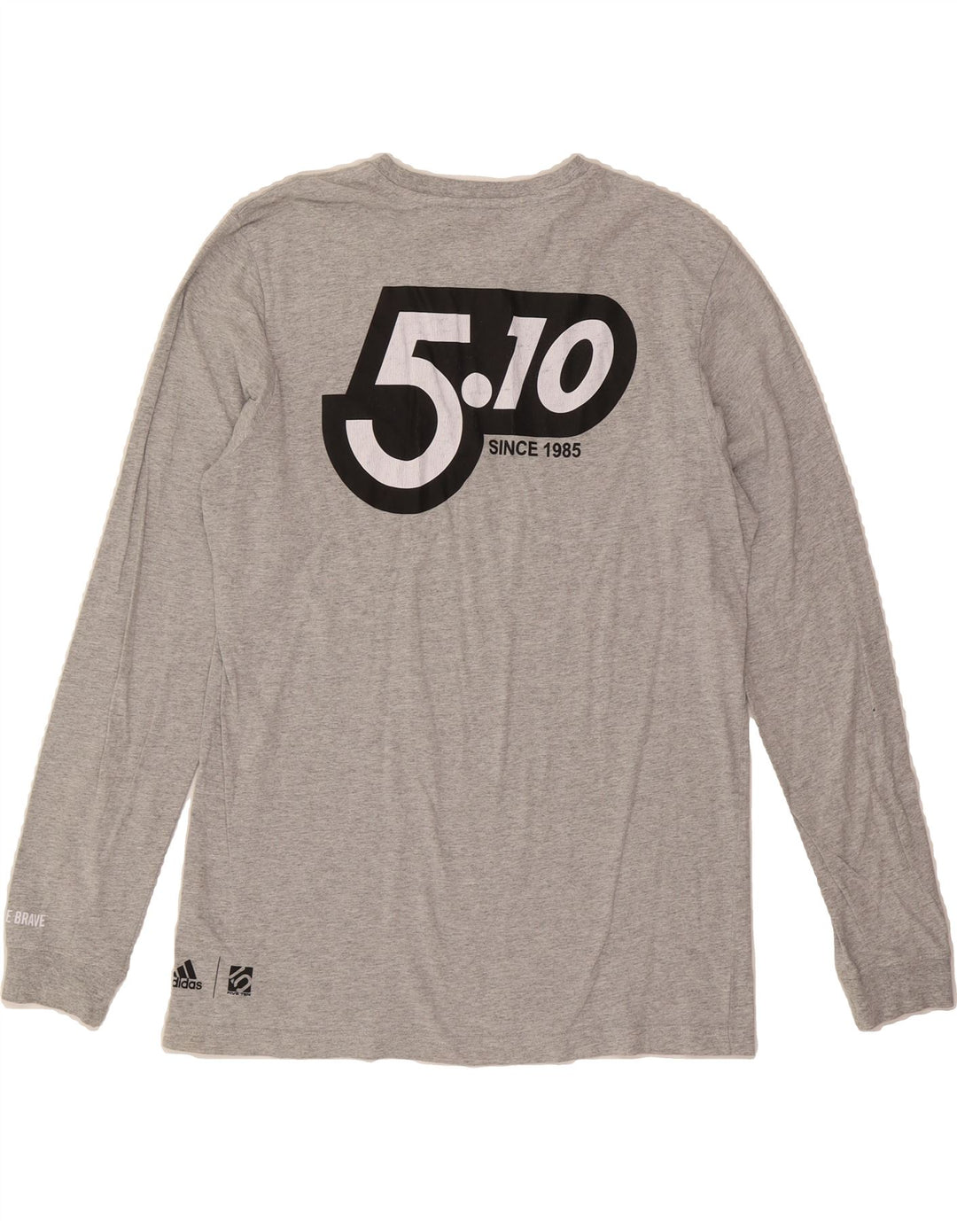 ADIDAS Mens Graphic Top Long Sleeve Large Grey Cotton Vintage Adidas and Second-Hand Adidas from Messina Hembry 