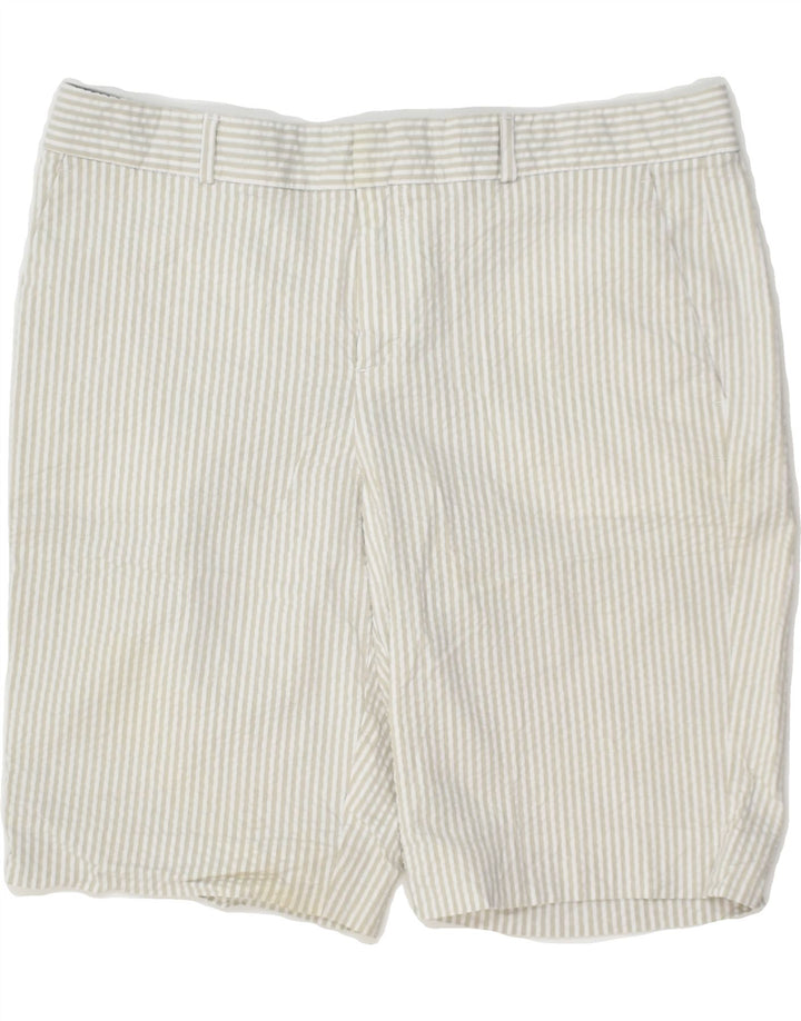 BANANA REPUBLIC Womens Chino Shorts US 6 Medium W30 Grey Pinstripe Cotton | Vintage Banana Republic | Thrift | Second-Hand Banana Republic | Used Clothing | Messina Hembry 