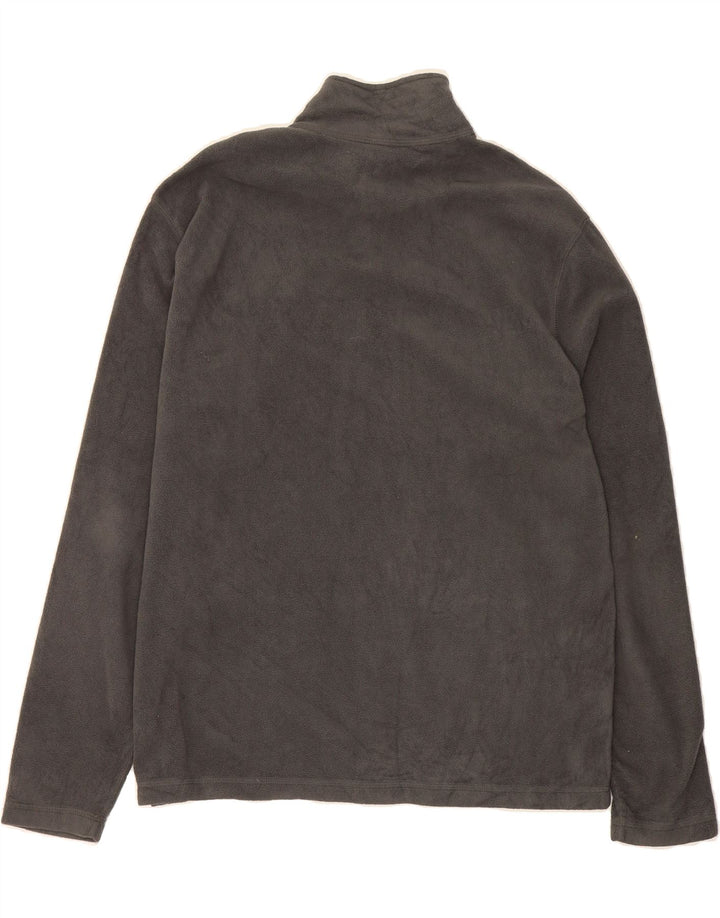 EDDIE BAUER Mens Zip Neck Fleece Jumper Large Grey Polyester Vintage Eddie Bauer and Second-Hand Eddie Bauer from Messina Hembry 