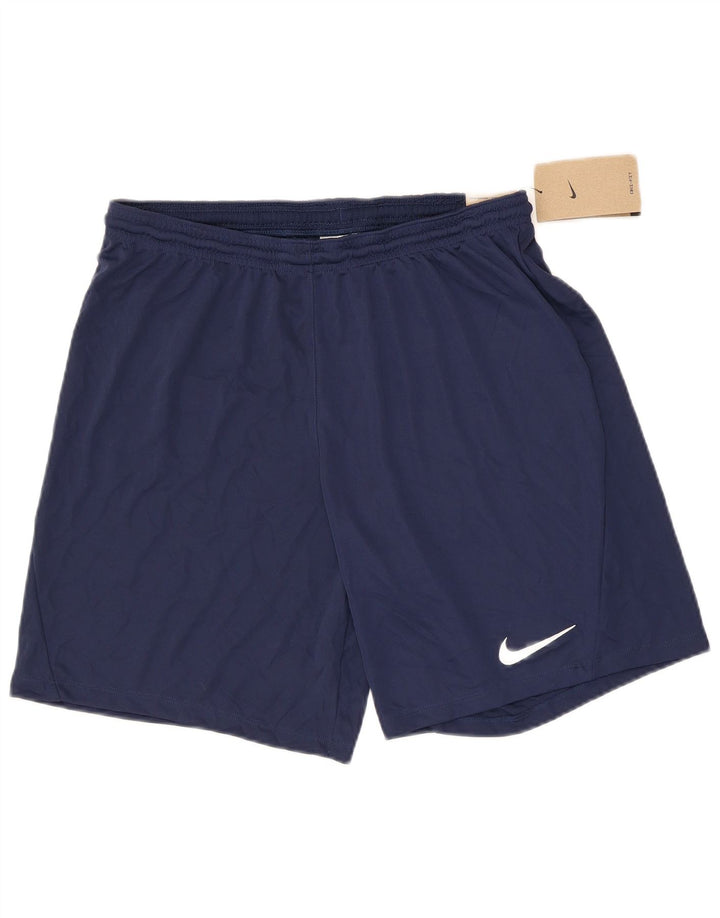 Мужские спортивные шорты Nike Dri Fit, большие темно-синие, полиэстер