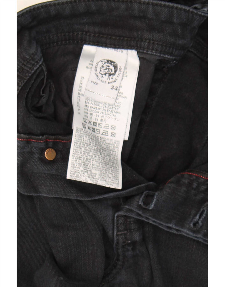 Мужские прямые джинсы Diesel W34 L31, черный хлопок