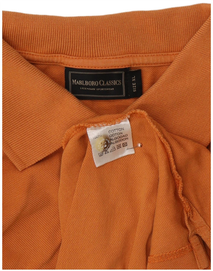 Мужская рубашка поло MARLBORO CLASSICS XL оранжевая, хлопок