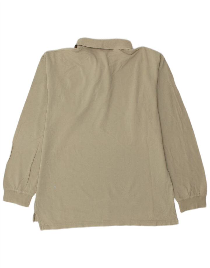 Мужская рубашка поло с длинным рукавом Asics, маленькая, бежевая