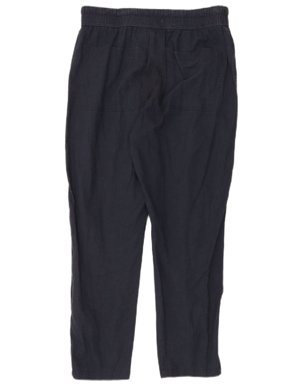 Женские прямые укороченные брюки Zara, маленькие W27 L26, темно-синие