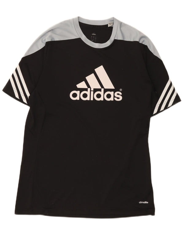 Мужская футболка Adidas Climalite Top Medium Black с цветными блоками из полиэстера