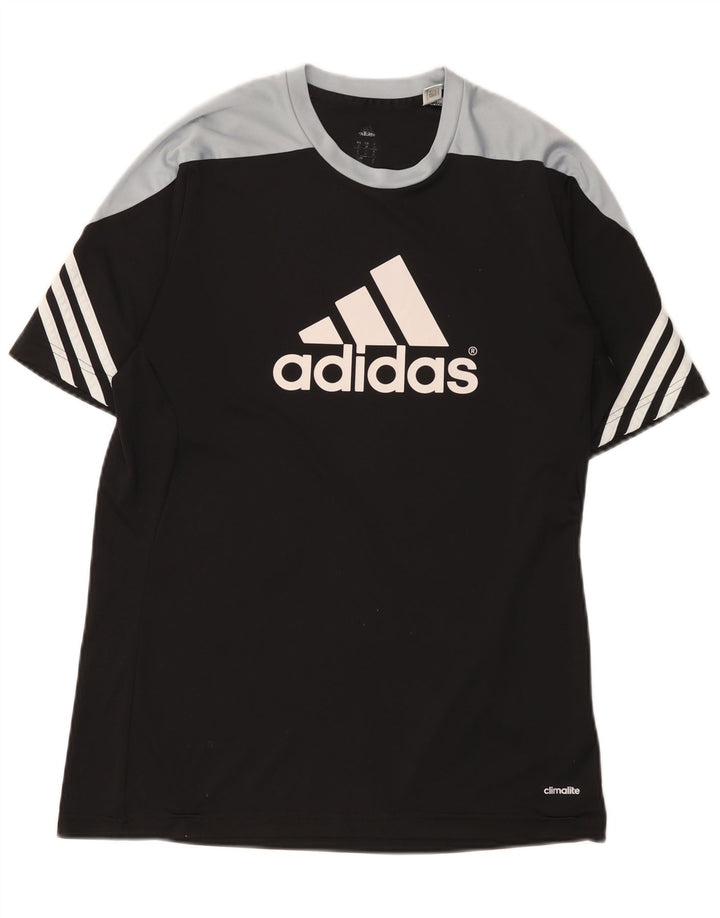 Мужская футболка Adidas Climalite Top Medium Black с цветными блоками из полиэстера