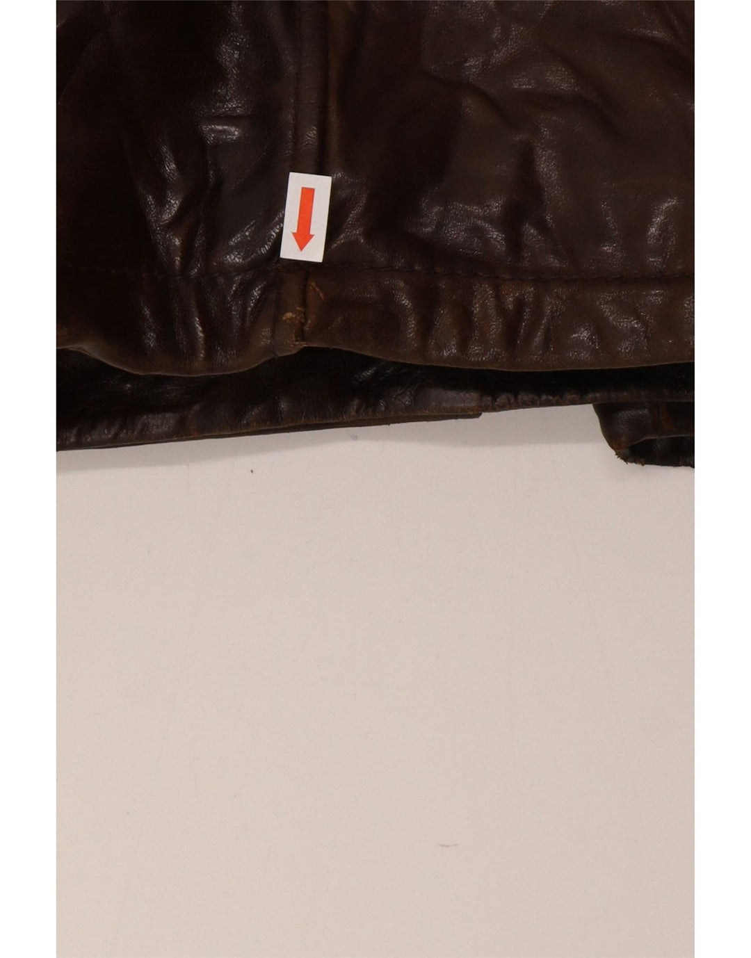 Винтажная мужская кожаная куртка IT 54 2XL Коричневая кожаная