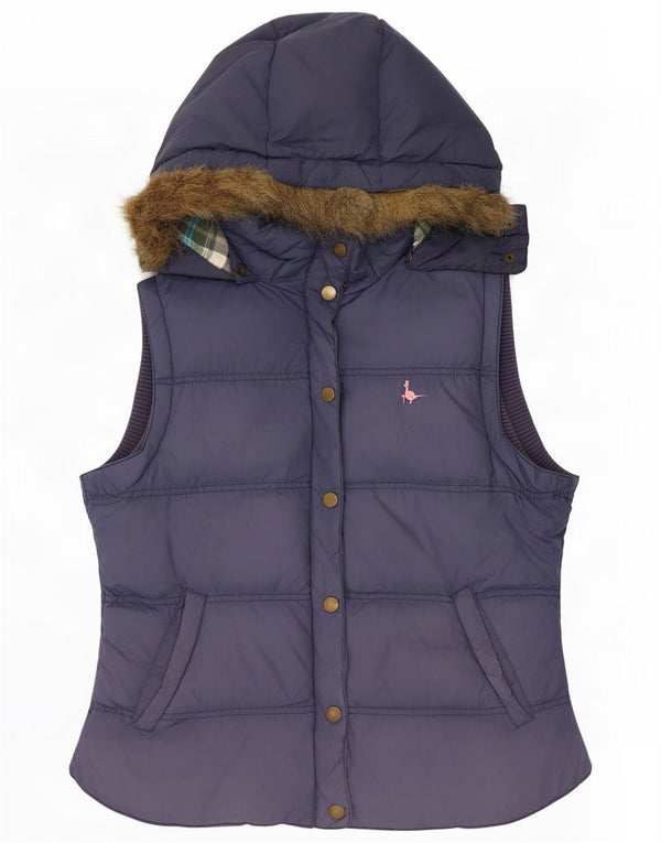 Женский утепленный жилет с капюшоном Jack Wills UK 12, средний темно-синий, нейлон
